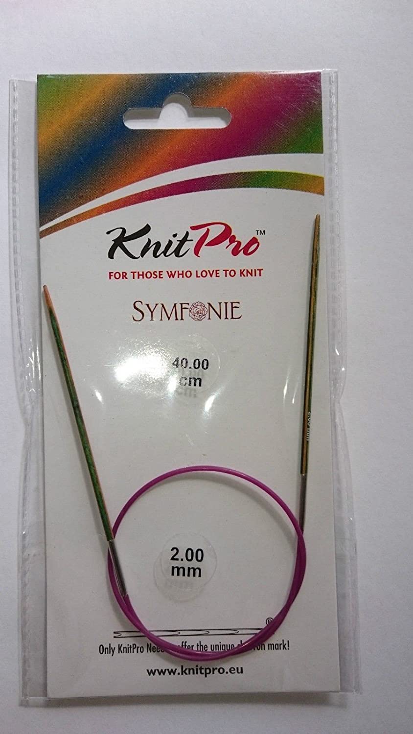 KnitPro Symfonie Fixed Circular Needles 16" (40cm), Multicolour, 2.00mm