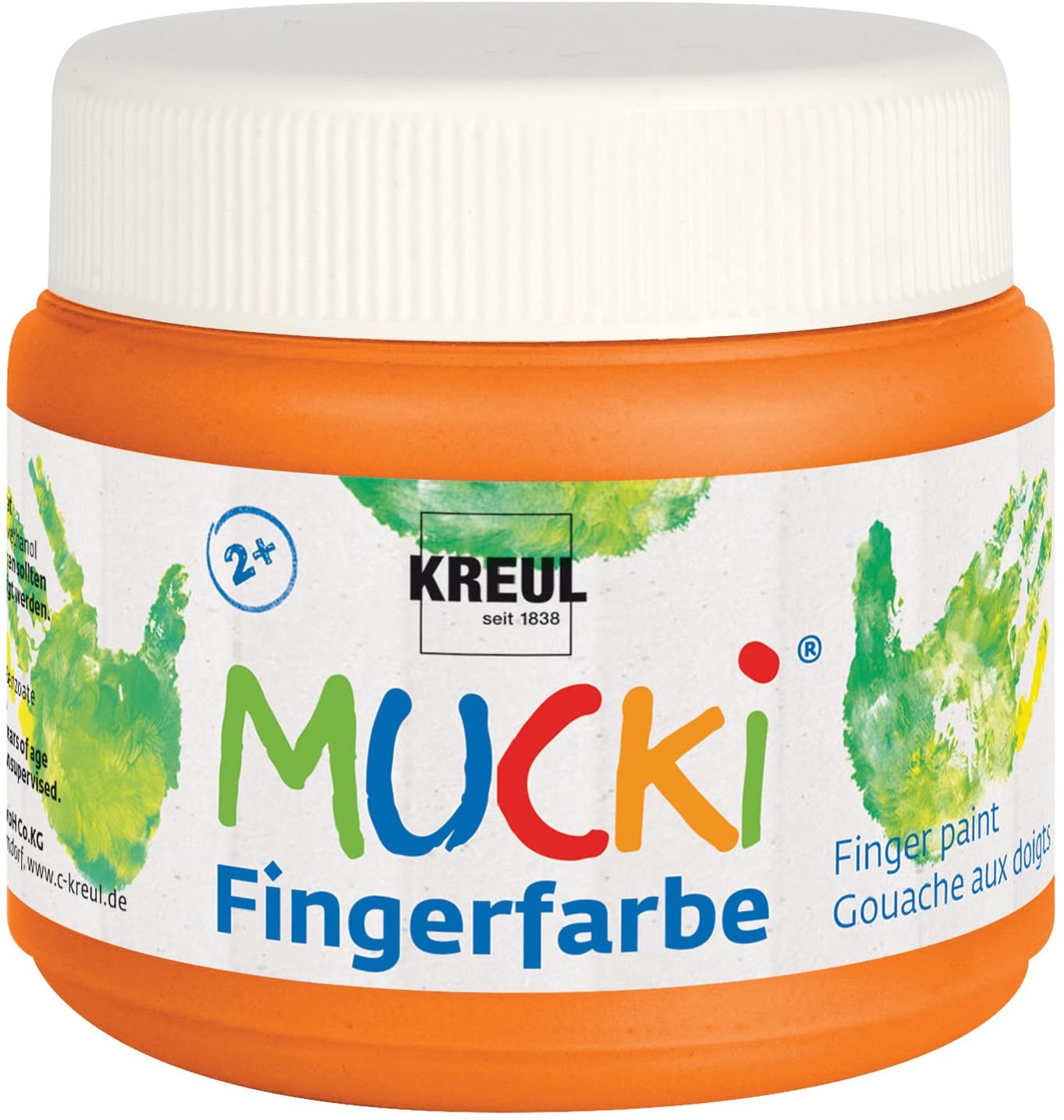 Kreul Mucki Finger Paint, Orange, 150 ml (Pack of 1)