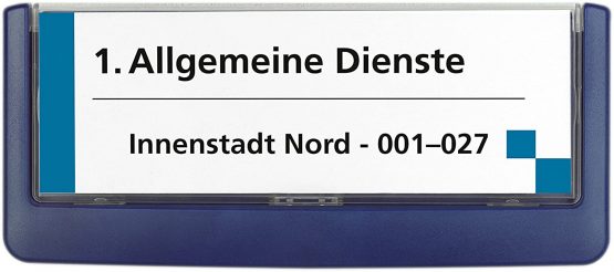 Durable Click Information Sign 149 x 52.5 mm Dark Blue | Door and Wall Sign | Includes Fittings | Ideal for Offices, Hotels, Public Buildings, etc. - Image 4