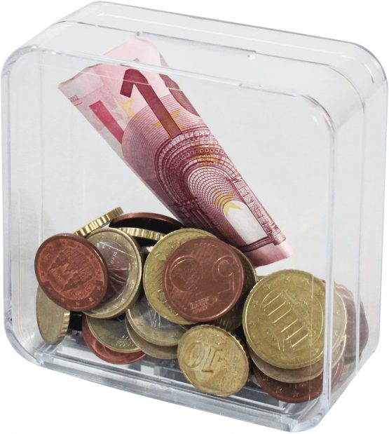 HMF 47800 Money Box Savings Logo Acylic 9 x 9 x 5 cm - Image 2