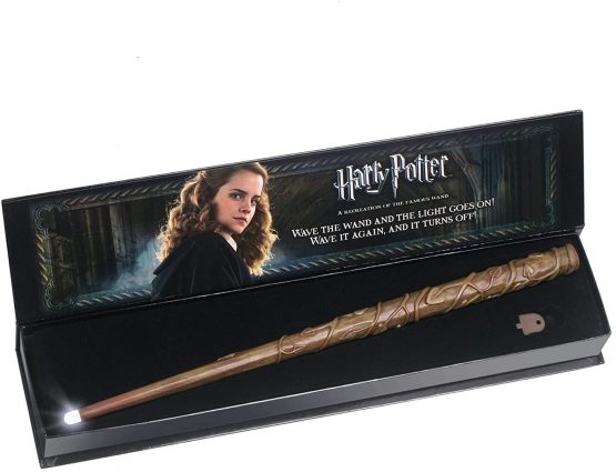 The Noble Collection Harry Potter Hermione Granger's Illuminating Wand - 15in (39cm) Light Up Wand - Officially Licensed Film Set Movie Props Wand Gifts