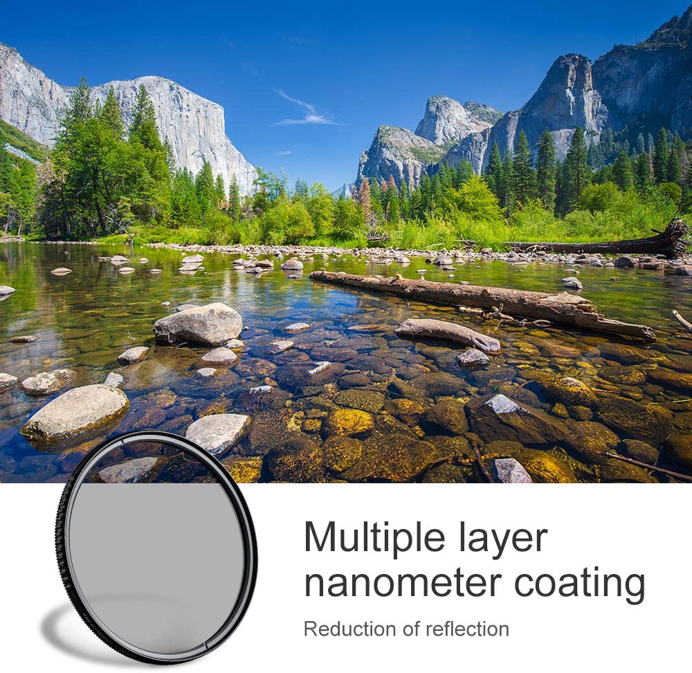 K&F CONCEPT 52MM Polarising Filter Circular Polarizing CPL, Ultra Slim, Japan Optics, Multi Coated (Nano-K Series) - Image 3