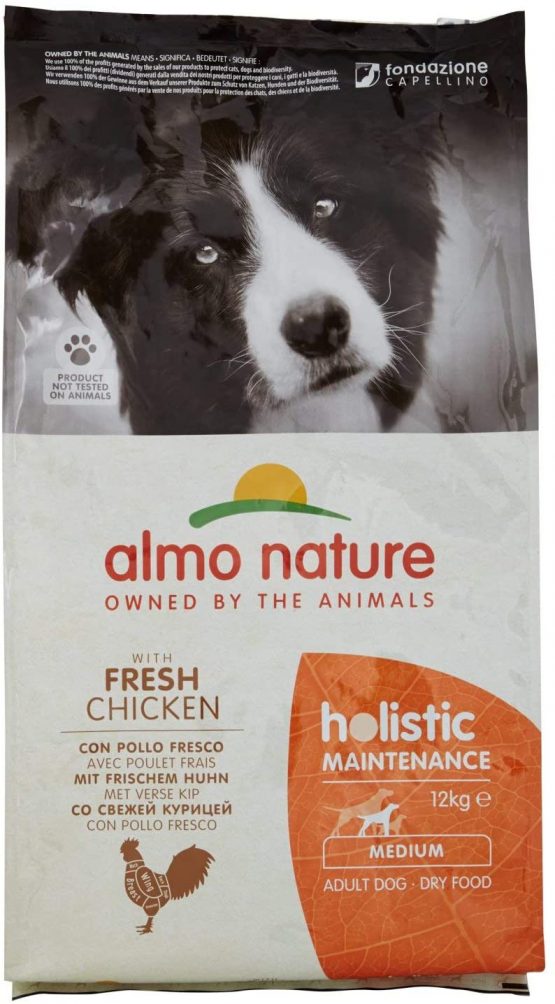Almo Nature Holistic Dog Medium with Chicken and Rice 12 Kg, transparent