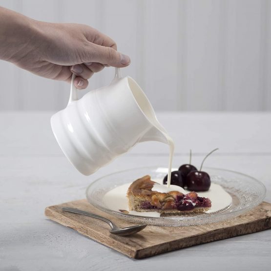 WM Bartleet & Sons 1750 T35 Porcelain Traditional Churn Jug 284ml, White - Image 2