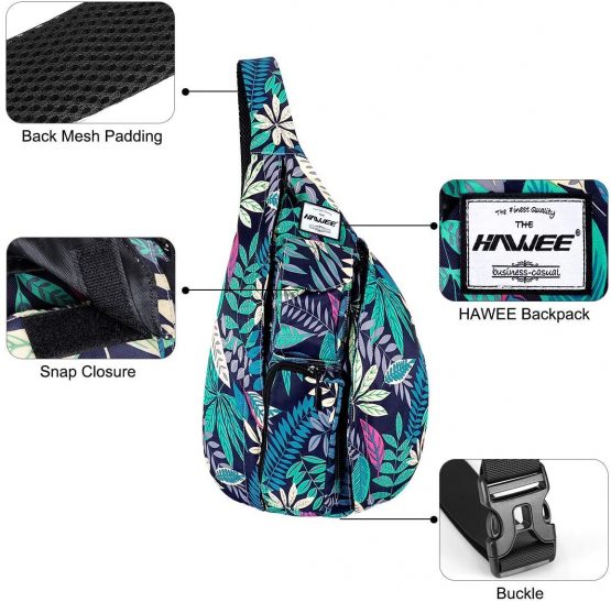 HAWEE Sport Sling Backpack Travel Chest Shoulder Bag Crossbody Daypack Casual for Men Women Teens Work Travel Study Outdoor Climbing Hiking Running - Image 3