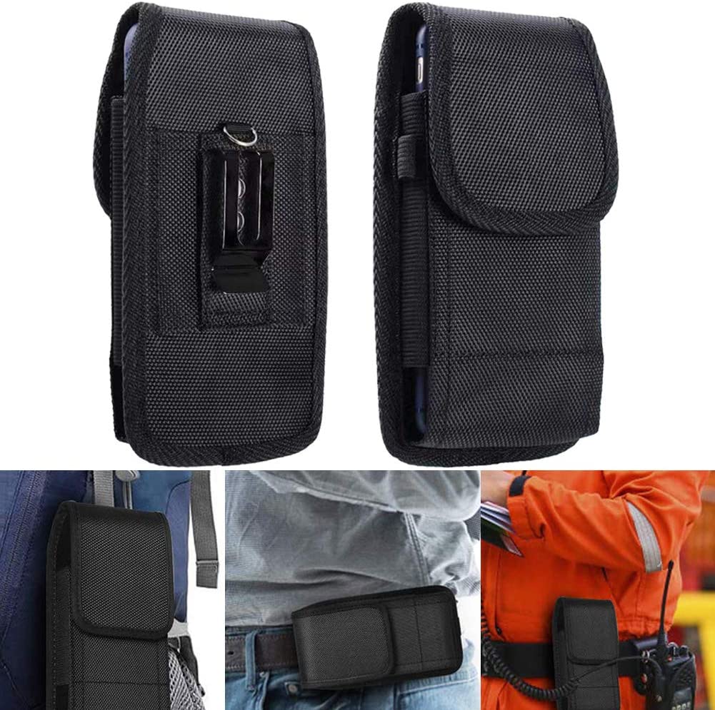 BETOY Phone Pouch Holster, Belt Clip Case Duty Rugged Nylon Phone Belt Pouch Holster with Belt for iPhone7/8, Huawei P10/ P20