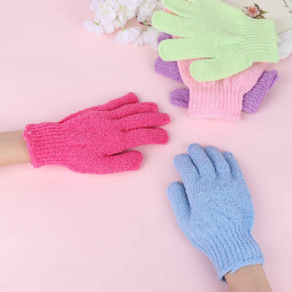 minkissy 30Pcs Five Finger Shower Gloves Bathing Scrubbers Simple Body Exfoliator Shower Towels Back for Men - Image 4