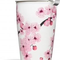 Tea Forte KATI Hanami Cup Ceramic Tea Brewing Cup with Infuser Basket 11.86 oz by Tea Forté