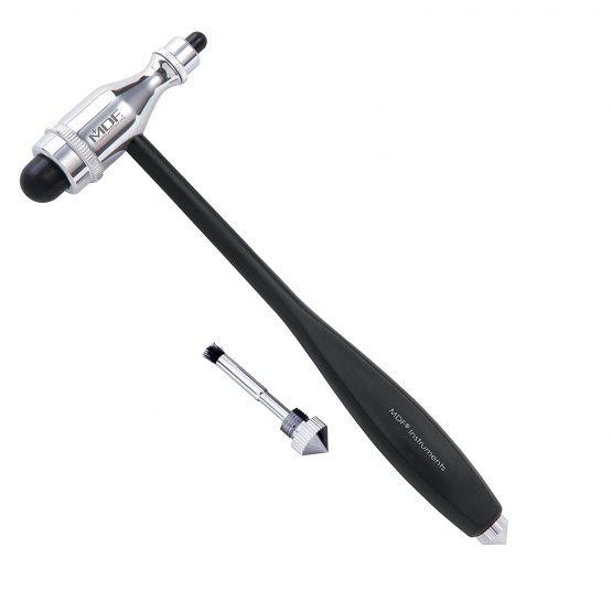 MDF Tromner Neurological Reflex Hammer with pointed tip handle for cutaneous and superficial responses - -Free-Parts-for-Life & Lifetime Warranty (MDF555) (Black (NoirNoir) - HDP Handle)