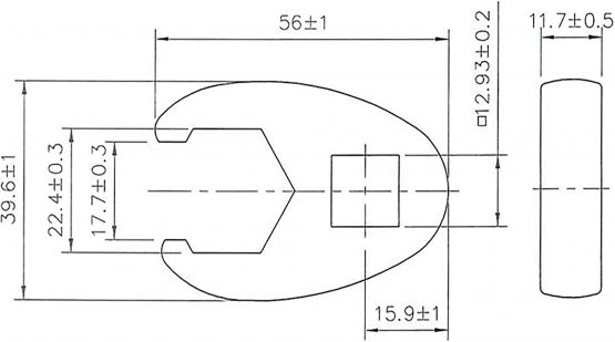 BGS 1757-22 | Crowfoot Spanner | 12.5 mm (1/2") Drive | 22 mm - Image 2