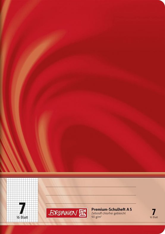 Brunnen 104570702 Exercise Book A5 Vivendi (16 Sheets 7 mm line style 7)