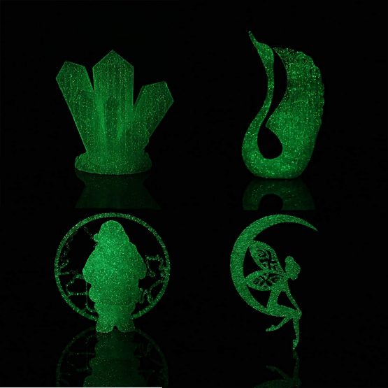 AMOLEN 3D Printer Filament, Shining Glow in The Dark Green 1.75mm PLA Filament +/- 0.03 mm, 1KG/2.2LBS - Image 2