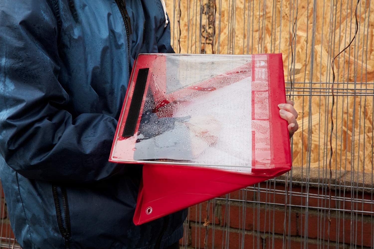 Waterproof Clipboard A4 Landscape by Paperdry, Red, Superior PVC Plastic with Cold Protection - Image 3