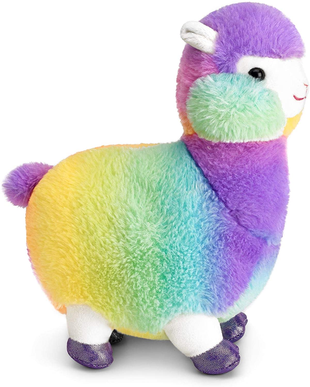 Mousehouse Gifts - Rainbow-Coloured Llama Soft Toy, Plush Cuddly Teddy for Children, Multicolor, 27 cm (H) x 20 cm (L) x 21 cm (W)