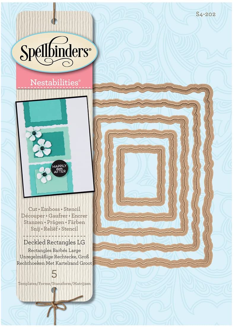 Spellbinders Nestabilities Deckled Rectangles Large Dies, Multi - Image 4
