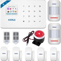 KERUI W18 Only 2.4G WIFI+GSM Wireless Smart Burglar Security Alarm System DIY Kit for Home Apartment Business,Remote APP Control,Auto Dial External Siren,Not Compatible Google & Alexa