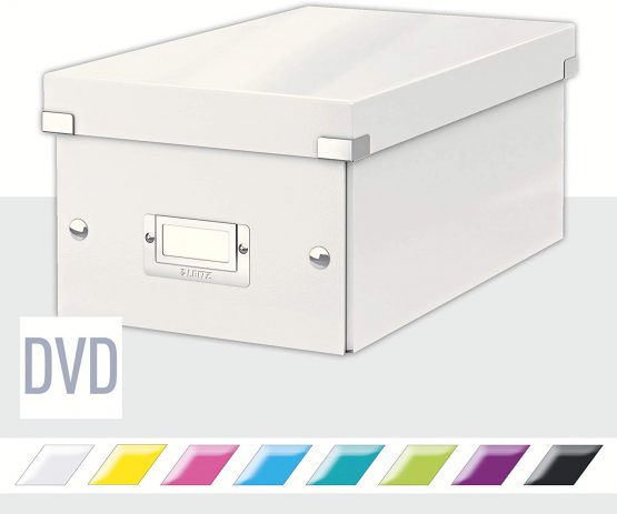 Leitz DVD Storage Box, White, Click and Store Range, 60420001