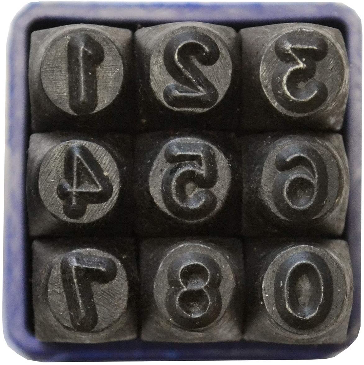 Faithfull FAIN8MM Number Punch set 8MM, Blue - Image 3