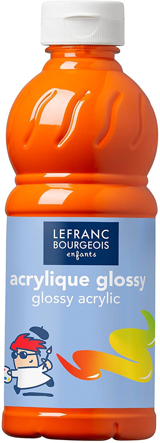 Lefranc Bourgeois 188303 Glossy Children's Acrylic Paint, Ready-to-Use Liquid Acrylic Paint, Glossy and Waterproof