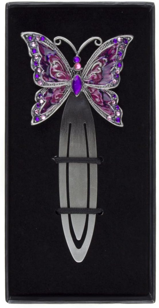 Butterfly Bookmarks by Yorkshire Giftware Limited Art Deco Design Butterfly Bookmark Available in Choice of Purple or Blue(Purple) - Image 2