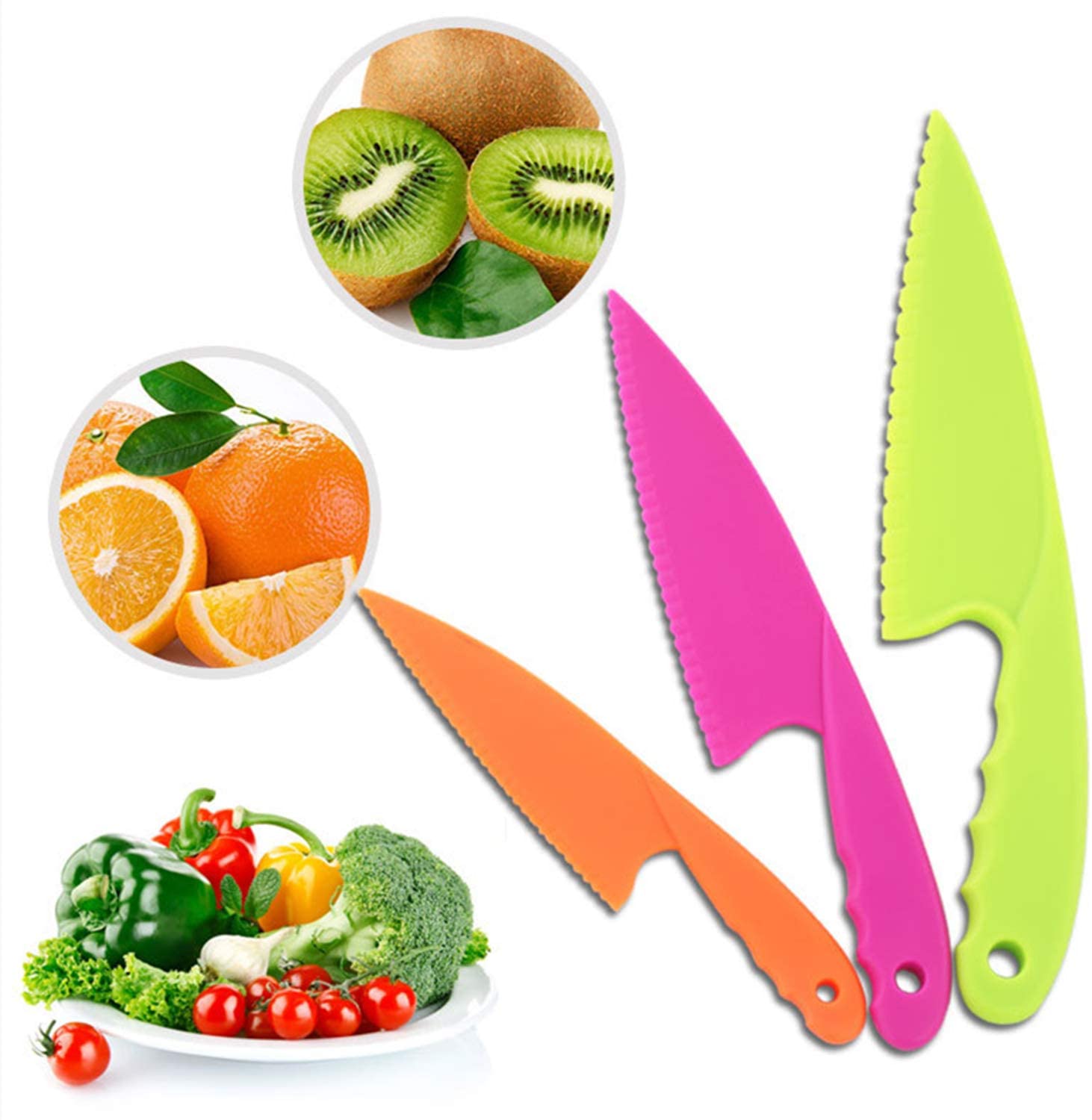 LLGLEU Kid Kitchen Knife Set Children’s Safe Cooking Knives Set with