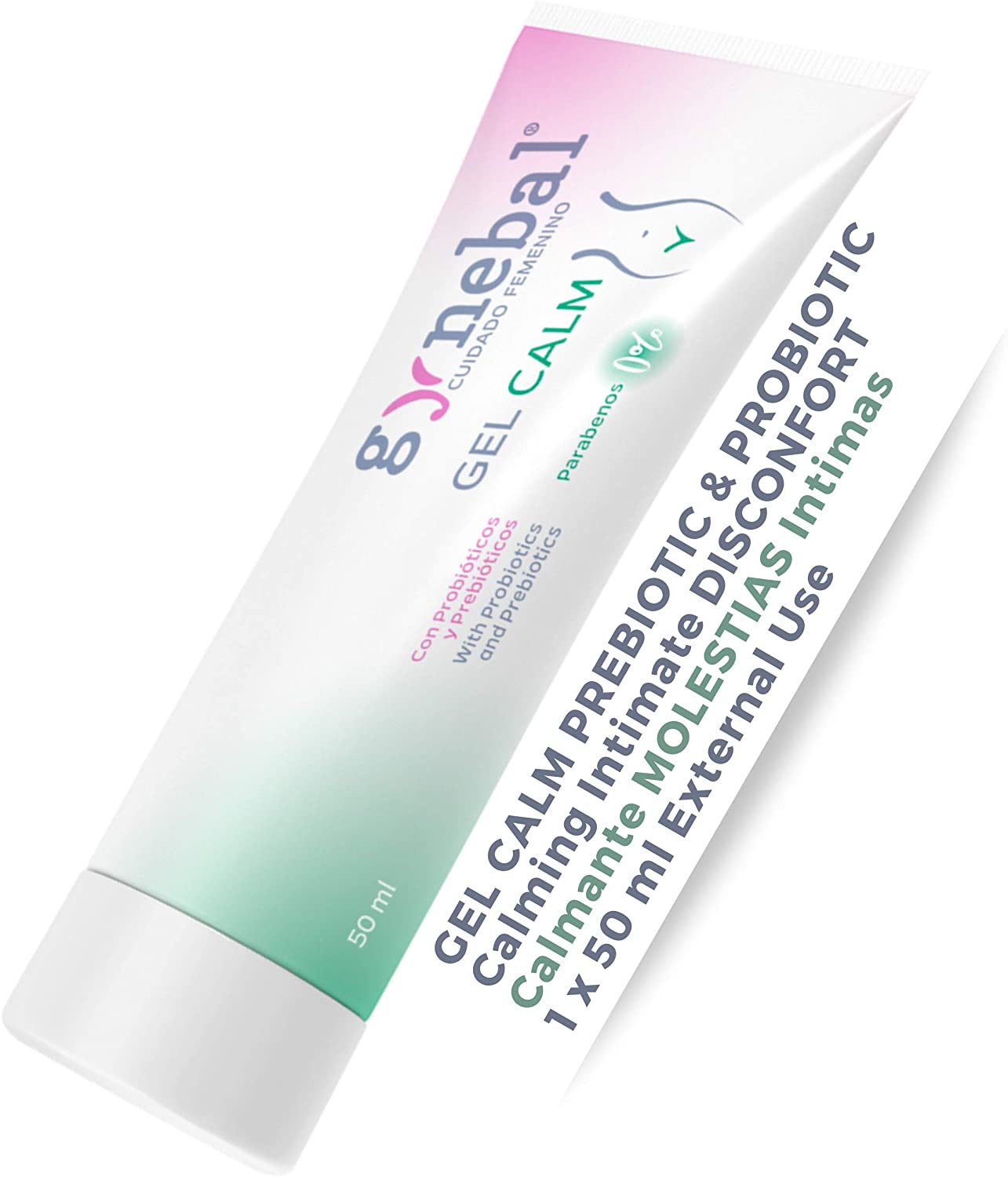 GYNEBAL Calm PREBIOTICS Gel for External use, 50 ml, Vulvar moisturiser Gel that Relief Womens Intimate uncomfortableness
