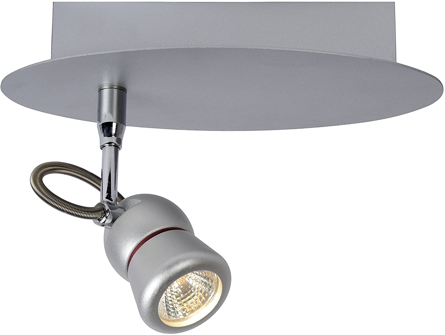 Lucide TIRY - Ceiling Spotlight - LED Dim. - 1x5W 3000K - Grey, Gray, 20 x 10 x 15 cm