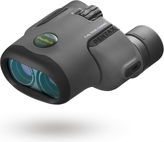 Pentax Papilio II 8.5 x 21 Compact Bak4 Prism Binoculars by Fully Multi Coated and Aspherical Lens - Black