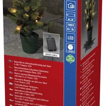 Konstsmide Outdoor Battery Operated Decoration Christmas Tree with 6 or 9 Hours Timer, 10 LEDs of 45 cm Tall - Warm White 3780-100