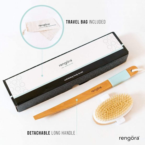 Body Brush - Exfoliating Brush for Dry Brushing Skin Care - for Massage, Dry Skin, Removing Dead Skin, Lymphatic Drainage, and Cellulite Treatment. Achieve Healthy Skin Today - Image 4