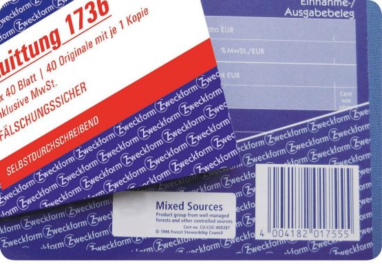 Avery Zweckform 1733 Invoice Small Business (A5, self-Copying, 2x40 Sheets) White/Yellow - Image 4