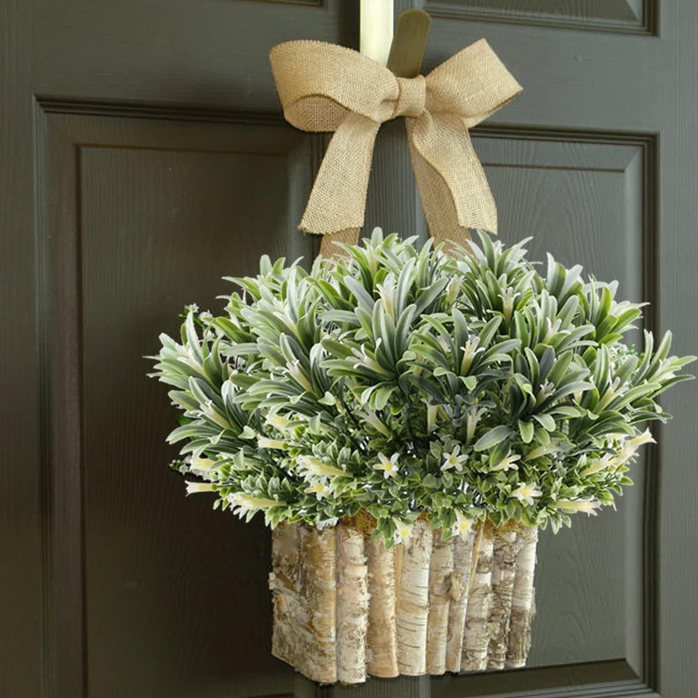 NAHUAA 4Pcs Artificial Plants Outdoor Plastic Faux Flowers UV Resistant White Fake Morning Glory Shrubs Plants for Outside Indoor Vase Hanging Pot Garden Porch Décor Wedding Farmhouse Decoration - Image 3