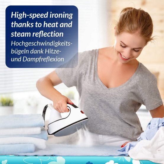 smart&gentle Made in Germany Turbo Ironing Board Covers 110 x 35 in 5 Sizes for Steam Irons - Small Ironing Board Cover with 5 layers, M for Ironing Surface Dimensions 108-115 cm and 30-35 cm - Image 2