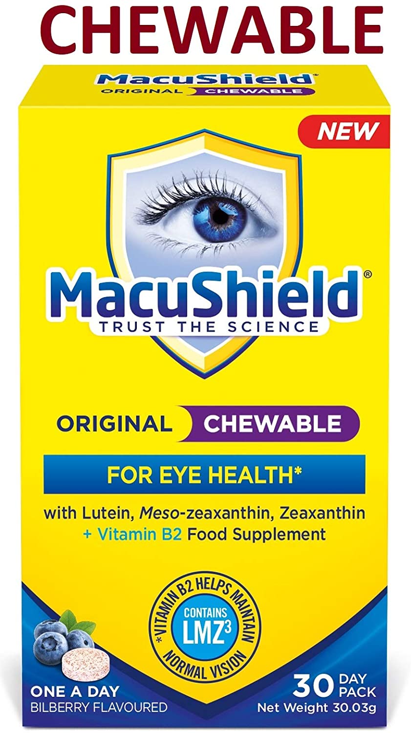 MacuShield Original Plus Chewable, 30 Day Pack, Eye Health Supplement* with Lutein