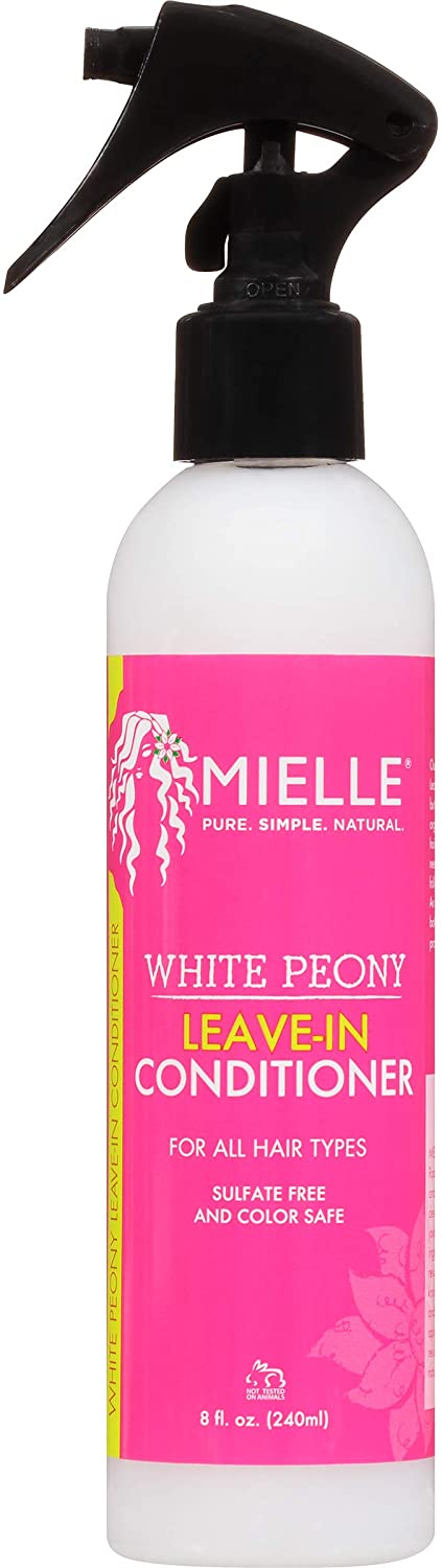 Mielle Organics White Peony Sulfate-Free Leave-In Conditioner, Color Safe, 8 Ounces, 240 ml (Pack of 1)