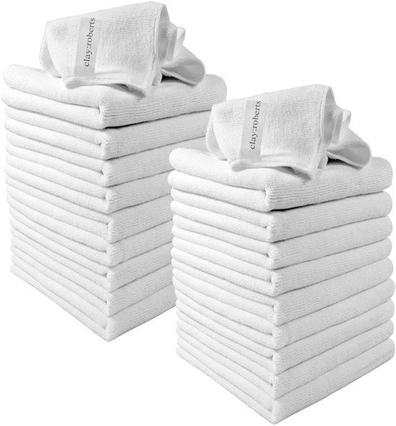 Clay Roberts Microfibre Cleaning Cloths, 40cm x 30cm - Pack of 20