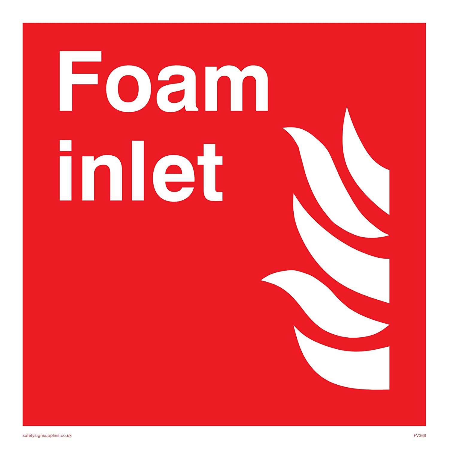 Viking Signs FV369-S40-1M”Foam Inlet” Sign, Plastic, 1 mm Semi-Rigid ...