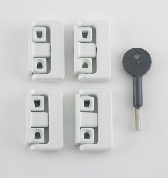 Yale V-8K101-4-WE Window Latches Multi Pack, Pack of 4, White Finish - Image 2