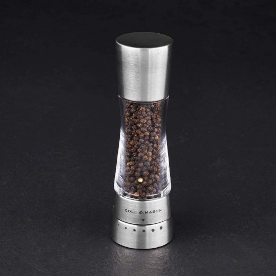 Cole & Mason H59401G Derwent Pepper Mill | Gourmet Precision+ | Stainless Steel/Acrylic | 190mm | Single | Includes 1 x Pepper Grinder | Lifetime Mechanism Guarantee - Image 2