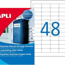 Agipa 12112 Weatherproof Film Labels 45.7 x 21.2 mm White