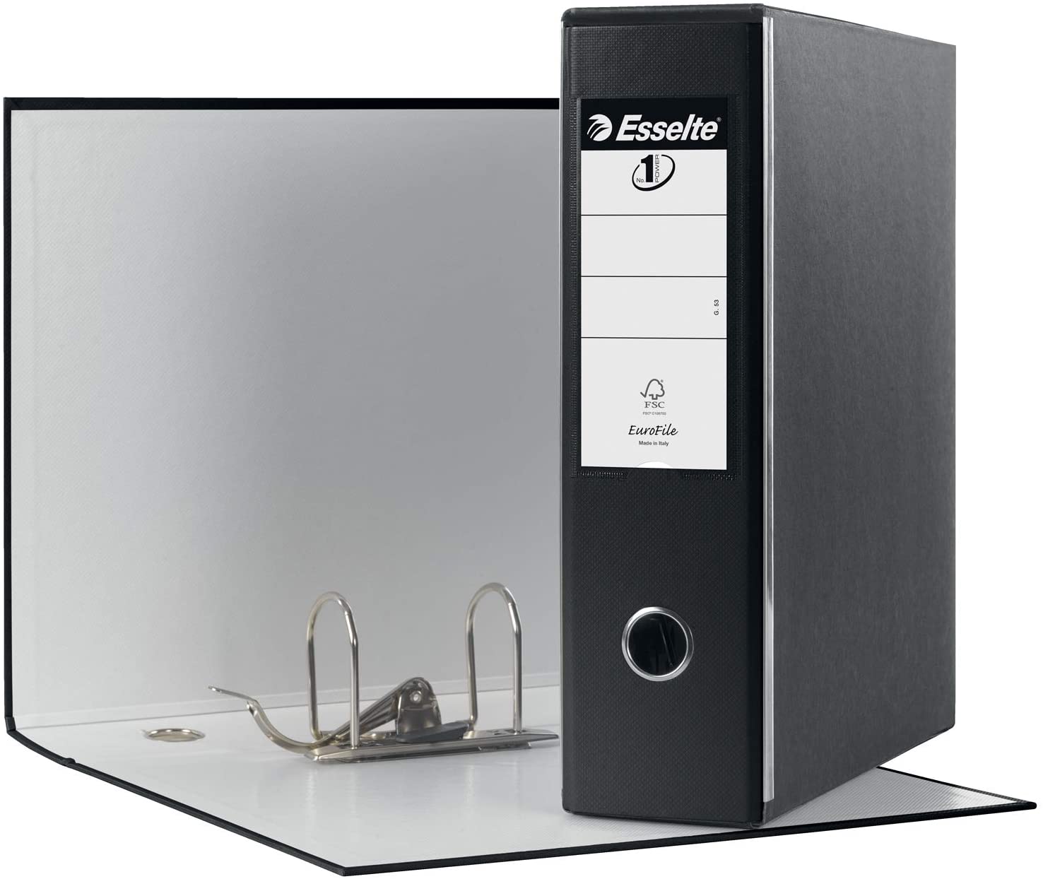 Esselte Eurofile binder with lever mechanism and case Dorso 8 cm Black, dorso 8 cm f.to commerciale - Image 3