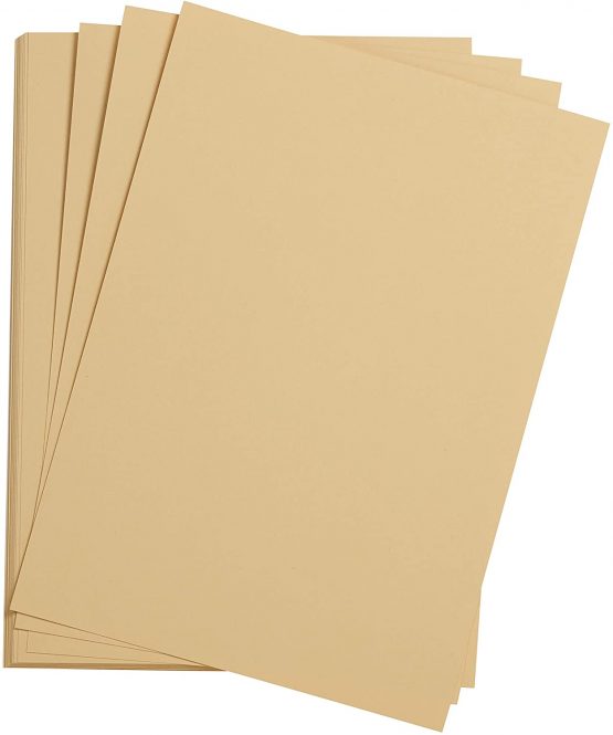 Clairefontaine Etival Coloured Grained Drawing Paper, 160g, A3 - Maize, Pack of 25 Sheets