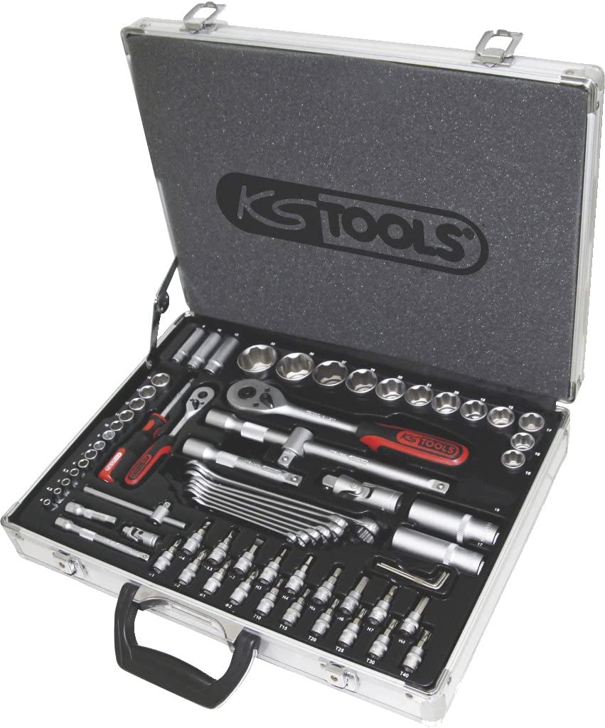 KS Tools 911.0670 Superlock Socket Set (70 Pieces), Transparent