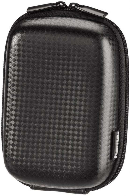Hama Camera Bag - Sturdy Hardcase in Carbon-Style - Ideal as a Small Photo Camera Case and for Camera Storage - Color: Black
