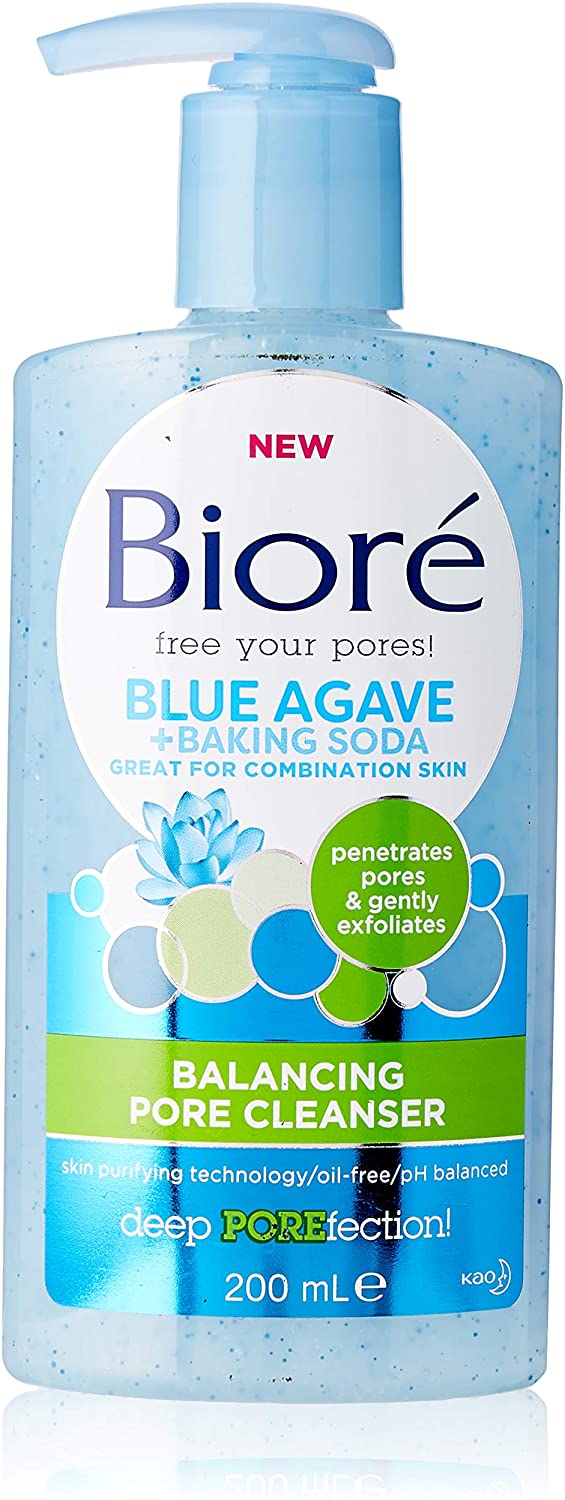 Biore Blue Agave + Baking Soda Pore Balancing Cleanser for Combination