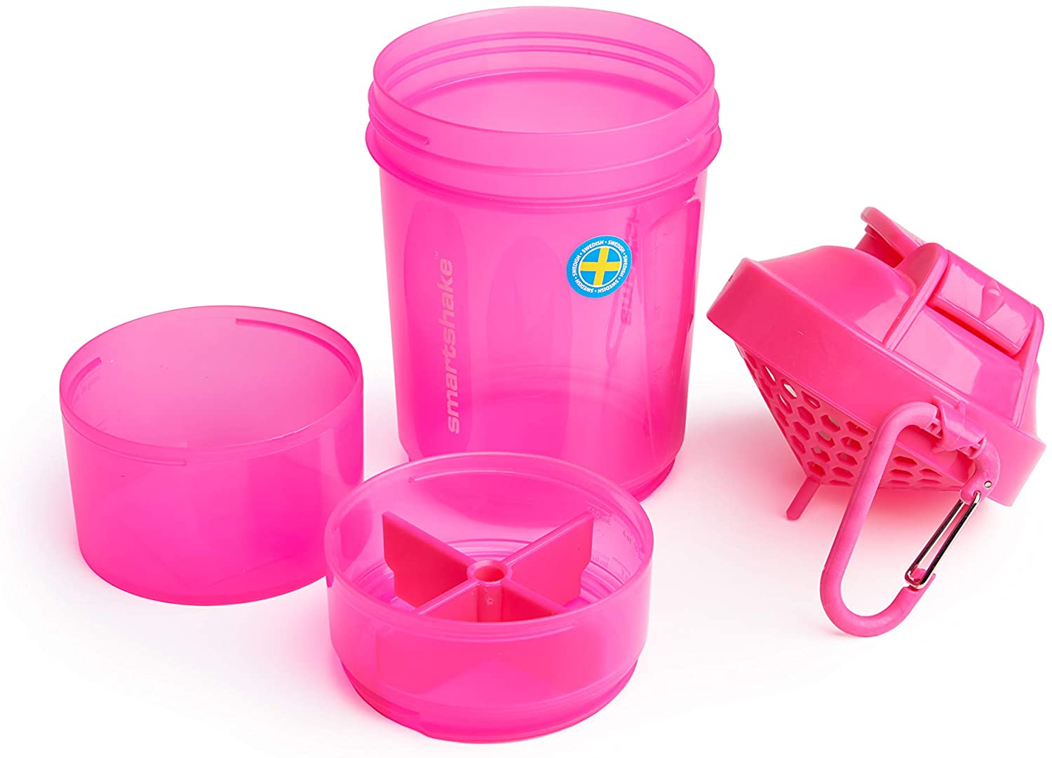 Smartshake Original 2GO Shaker Cup with 600 ml Capacity, Neon Pink - Image 2
