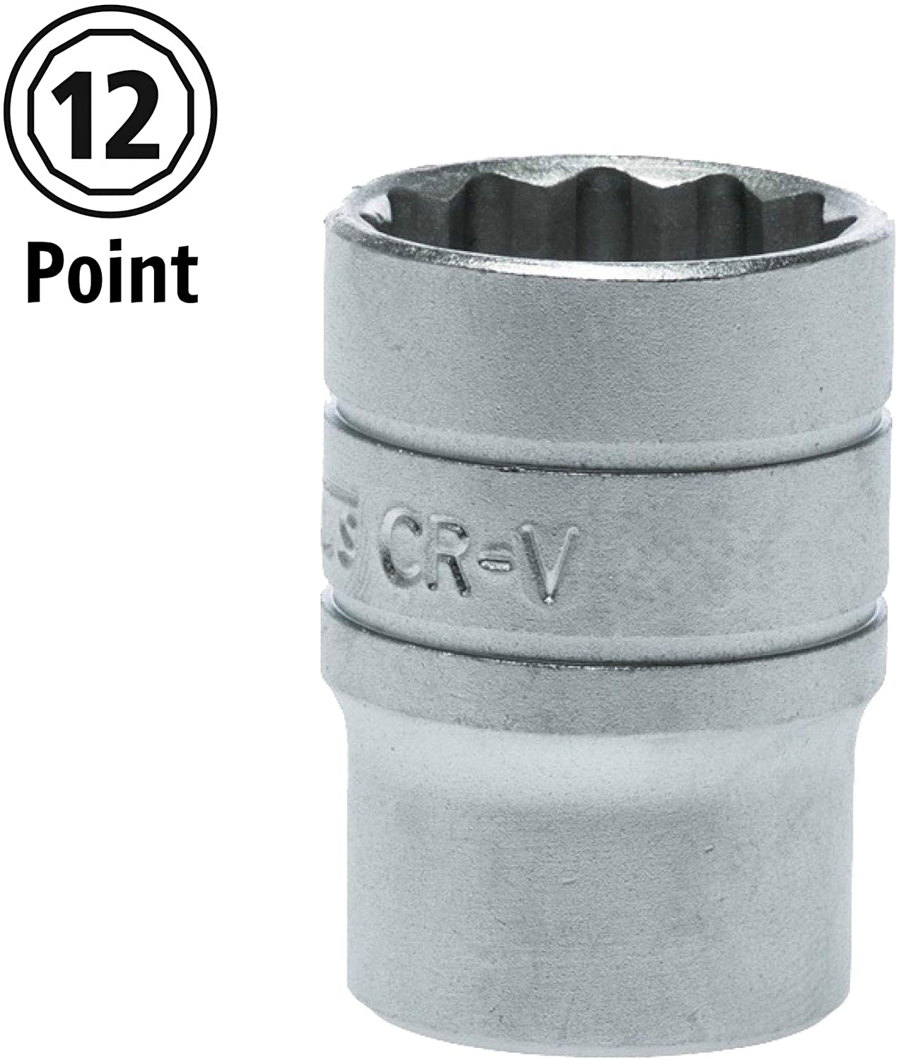 Teng Tools M120523‑C Bi-Hexagon 23mm Socket, Chrome Vanadium Steel, Satin Finish, 1/2in Drive - Image 2