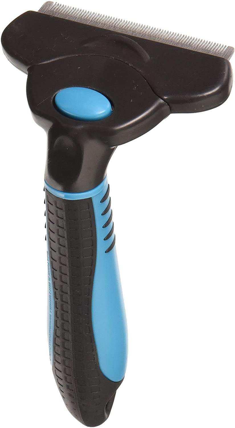 TRIXIE Carding curry comb for removing loose undercoat, interchangeable curry comb head, stainless steel blade - Image 4
