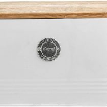 Arctic Round White Bread Bin Crock Storage Container With Lid, L33.5 x W18 cm x 16(H) cm - 7.5 Litre, White