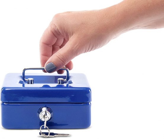 MAUL Cash Money Box with Coin Slot, Cylinder Lock with 2 Keys, 125 x 95 x 60 mm - Image 4